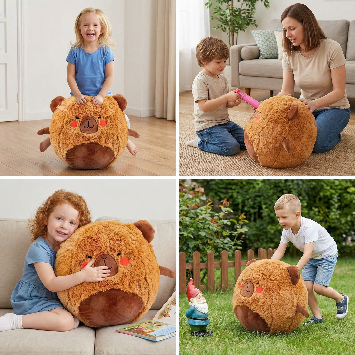 Inflatable Plush Hopping Animal for Kids – Bouncy Fun Toy