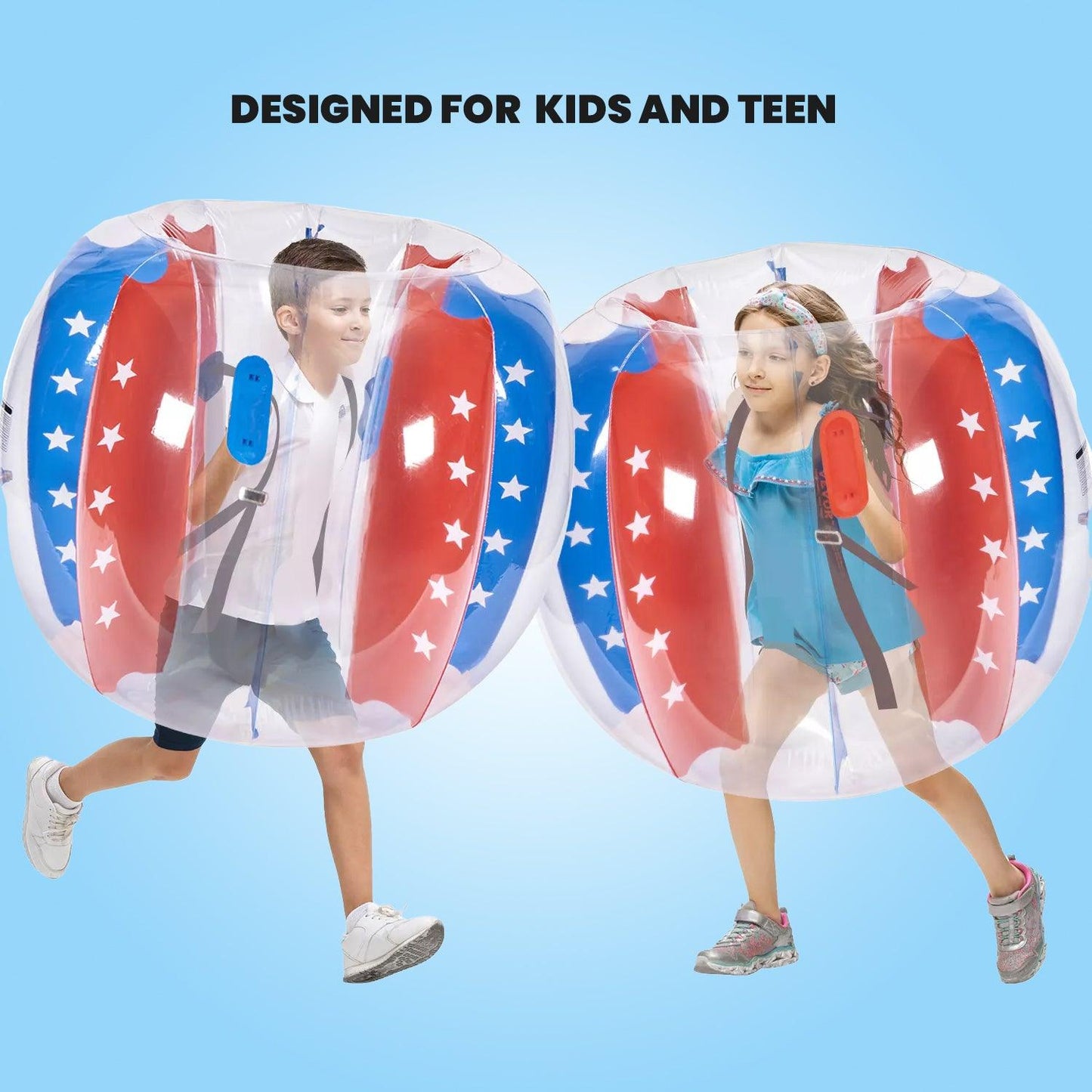 Human Hamster Ball - Inflatable Bumper Balls 2-Pack 4FT/1.2M PVC Sumo Zorb Balls for Kid & Teen