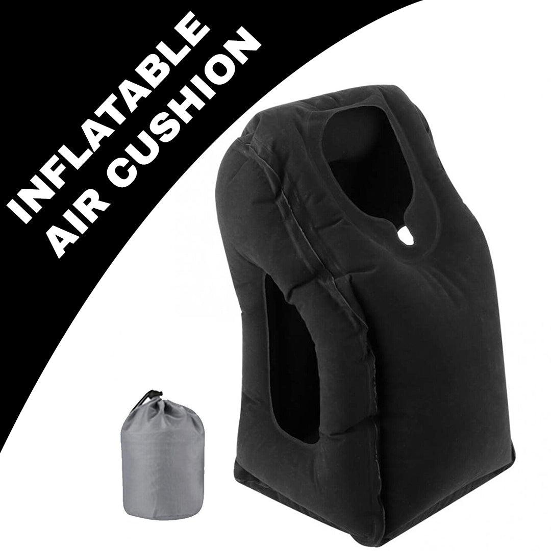 Inflatable Travel Pillow - Air Cushion Travel Pillow for Airplane Office Neck Head Chin Nap Rest