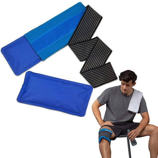 Injury Ice Pack - 3-in-1 Knee Ice Wrap Reusable Ice Packs for Knees Hot and Cold Gel Pack