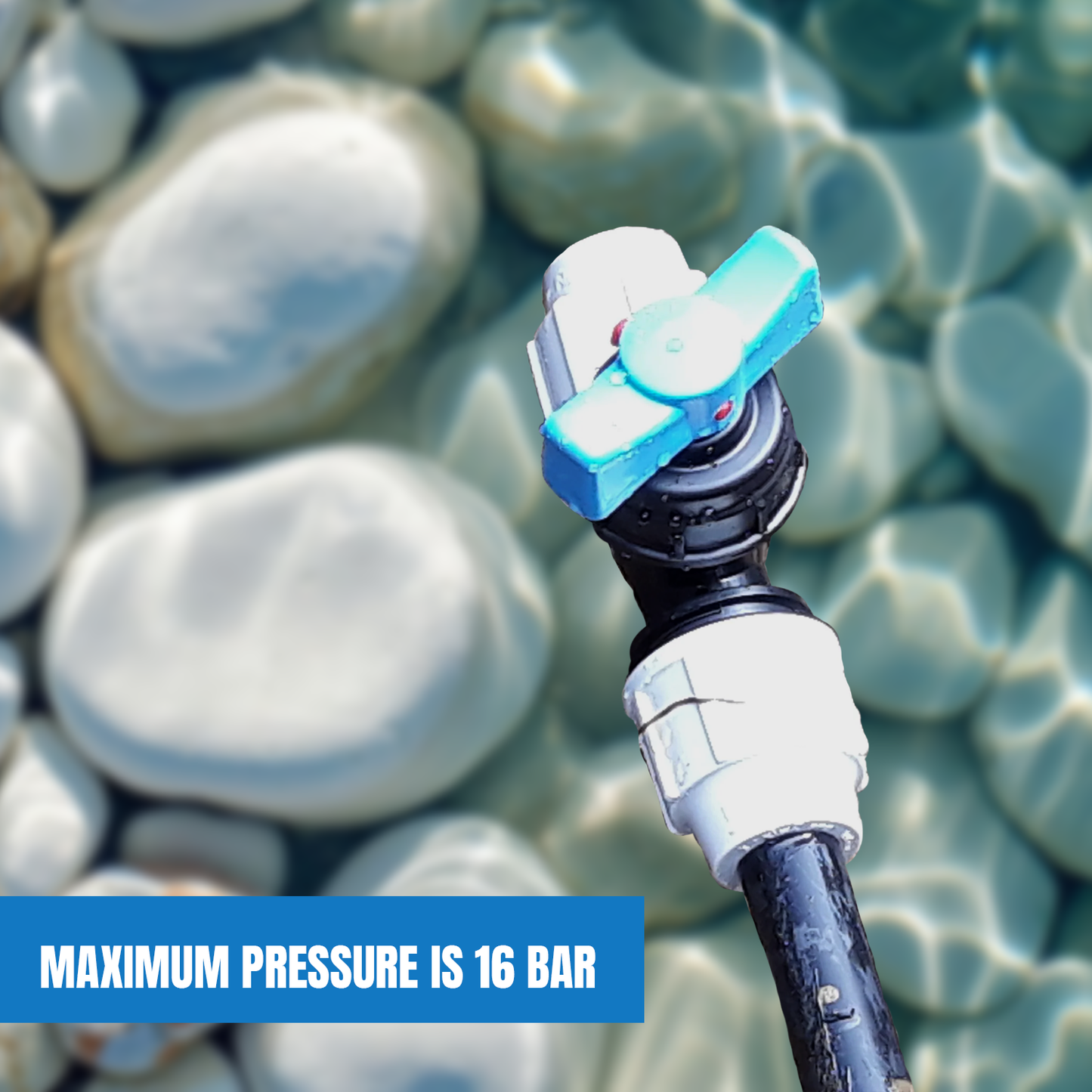 Water Stop Valve – Brass Shut Off Valve for Garden Hose, Pipe, or Tap Connection