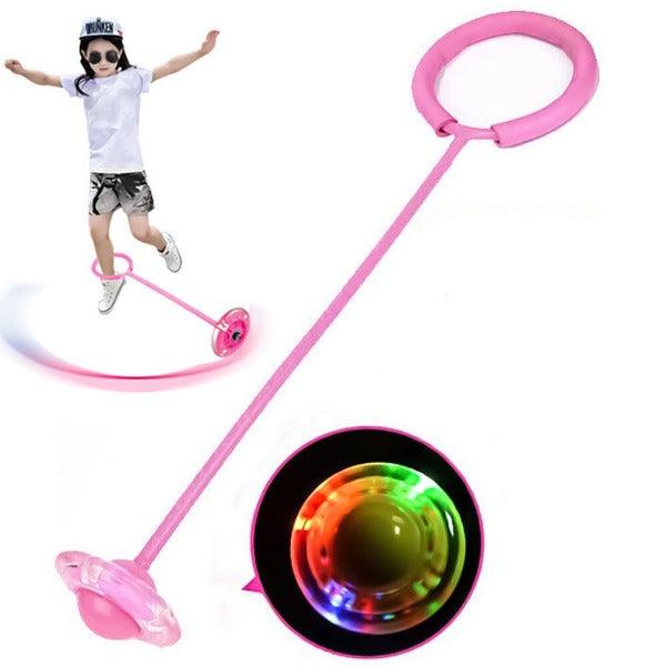 Ankle Ball Toy - Foldable Flash Wheel Skip Ball Fun | Foot Hula Hoop Skipping Rope Outdoor Game