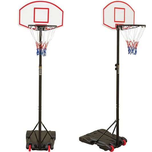 Portable Basketball Stand - Junior Height Adjustable Basketball Hoop, Free Standing Portable Basketball Stand for Kids I Hoop height adjustable 165cm to 205cm