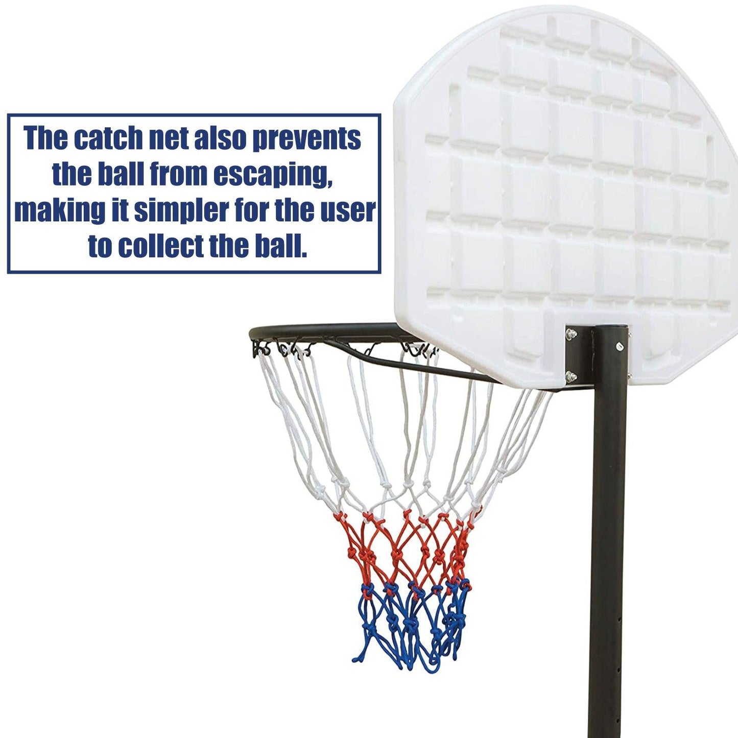 Portable Basketball Stand - Junior Height Adjustable Basketball Hoop, Free Standing Portable Basketball Stand for Kids I Hoop height adjustable 165cm to 205cm