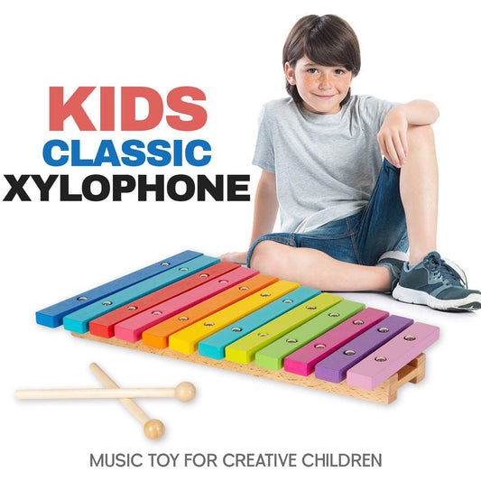 Wooden Xylophone Toy - Wooden Musical Kids Classic Xylophone Music Toy Children Creative Play