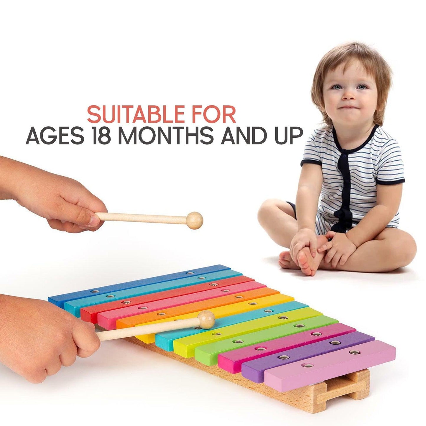 Wooden Xylophone Toy - Wooden Musical Kids Classic Xylophone Music Toy Children Creative Play
