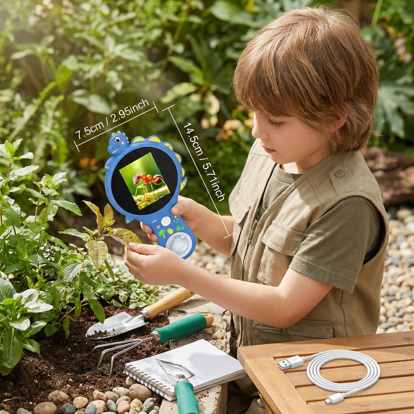 Kids Digital Video Microscope with Screen – Portable Science Explorer for Little Investigators