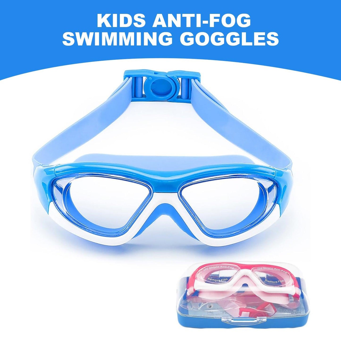 Swim Goggles Anti Fog - Kids Anti-Fog Swimming Goggles Pool Swim Adjustable Glasses Children Boys Girls