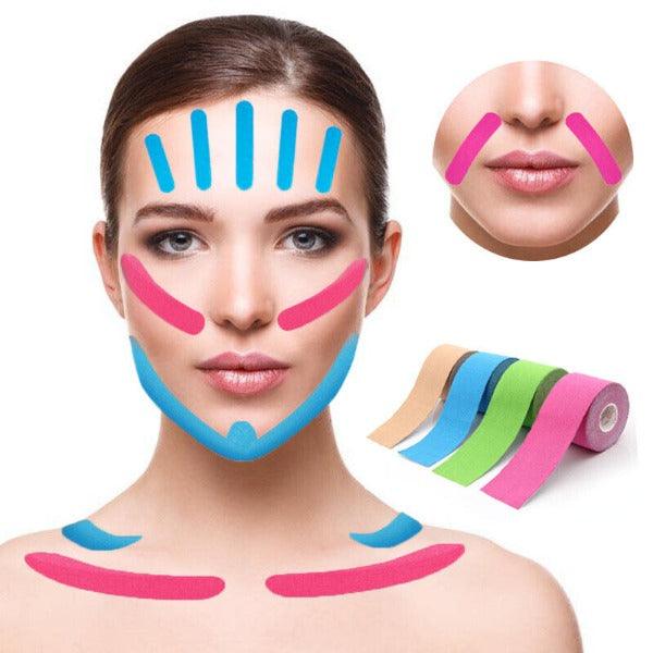 Face Tape for Wrinkles - Facelift Tape UK - Kinesiology Tape For Face V Line Neck Eyes Lifting Wrinkle Remover Sticker