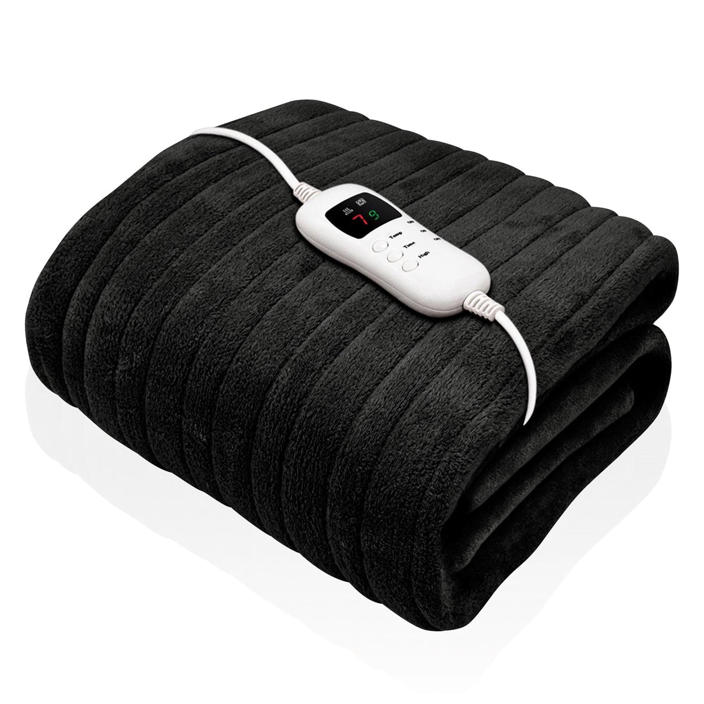 King Size Electric Blankets - 3 Heat Settings Single Double King Size Super Soft Cosy Fleece Blanket