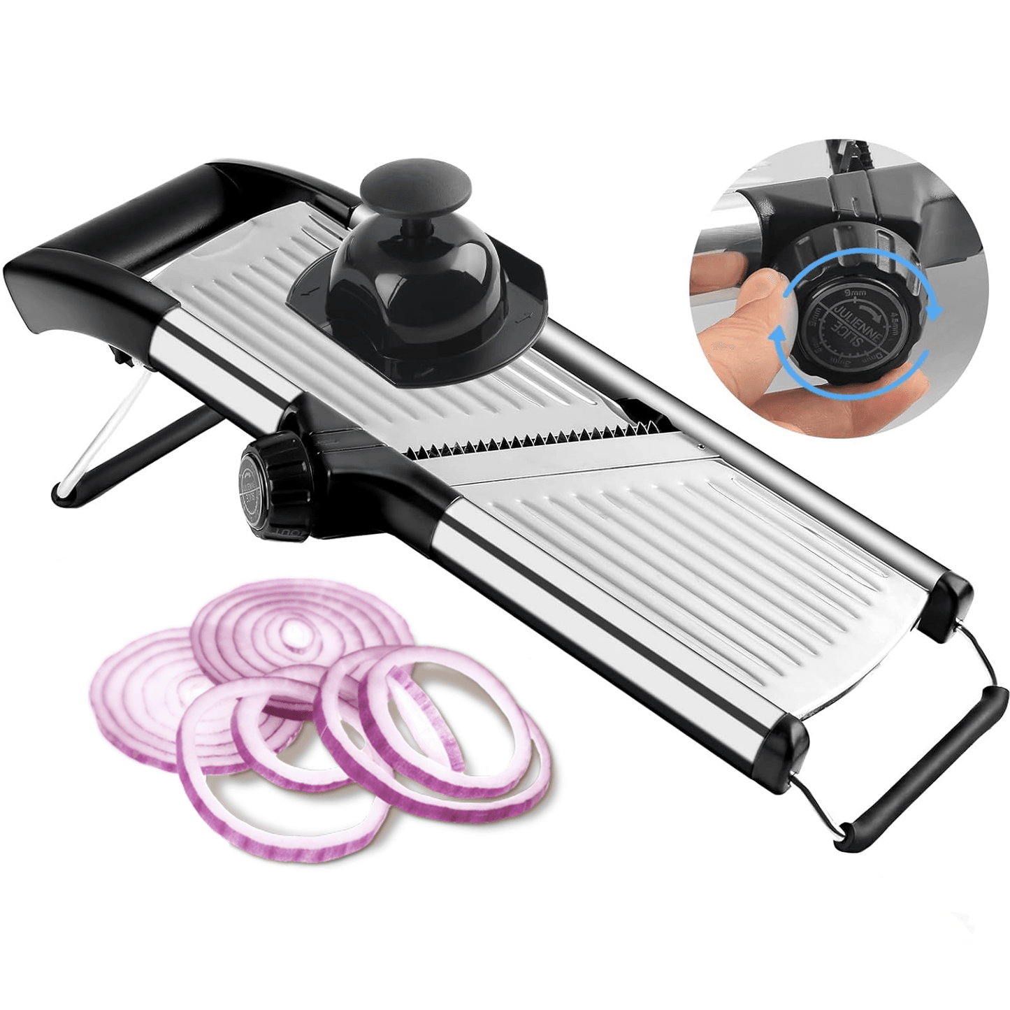 Kitchen Mandoline Slicer – Professional Food Cutter Fruit Vegetable Chopper Grater Tool