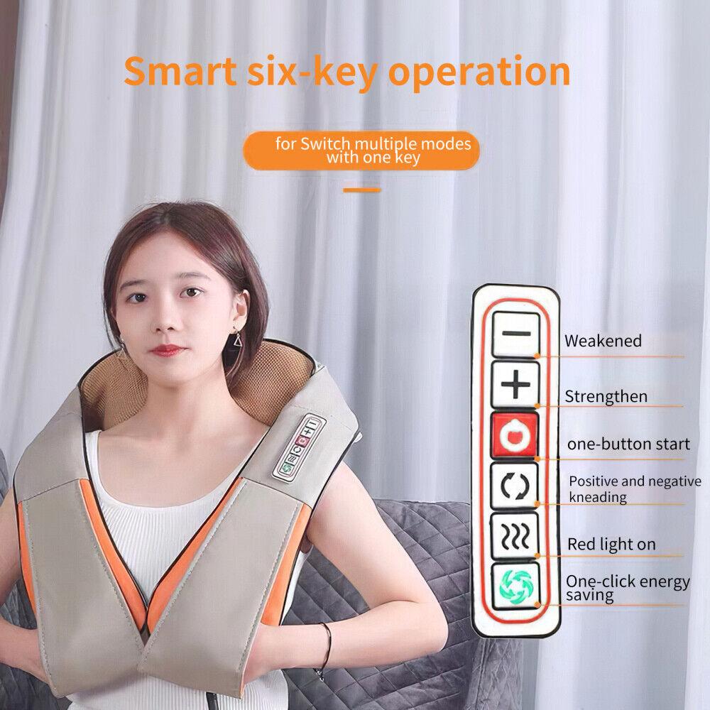 Neck and Shoulder Massager With Heat - Kneading Neck Massager Shoulder Back & Body Massage Deep Tissue