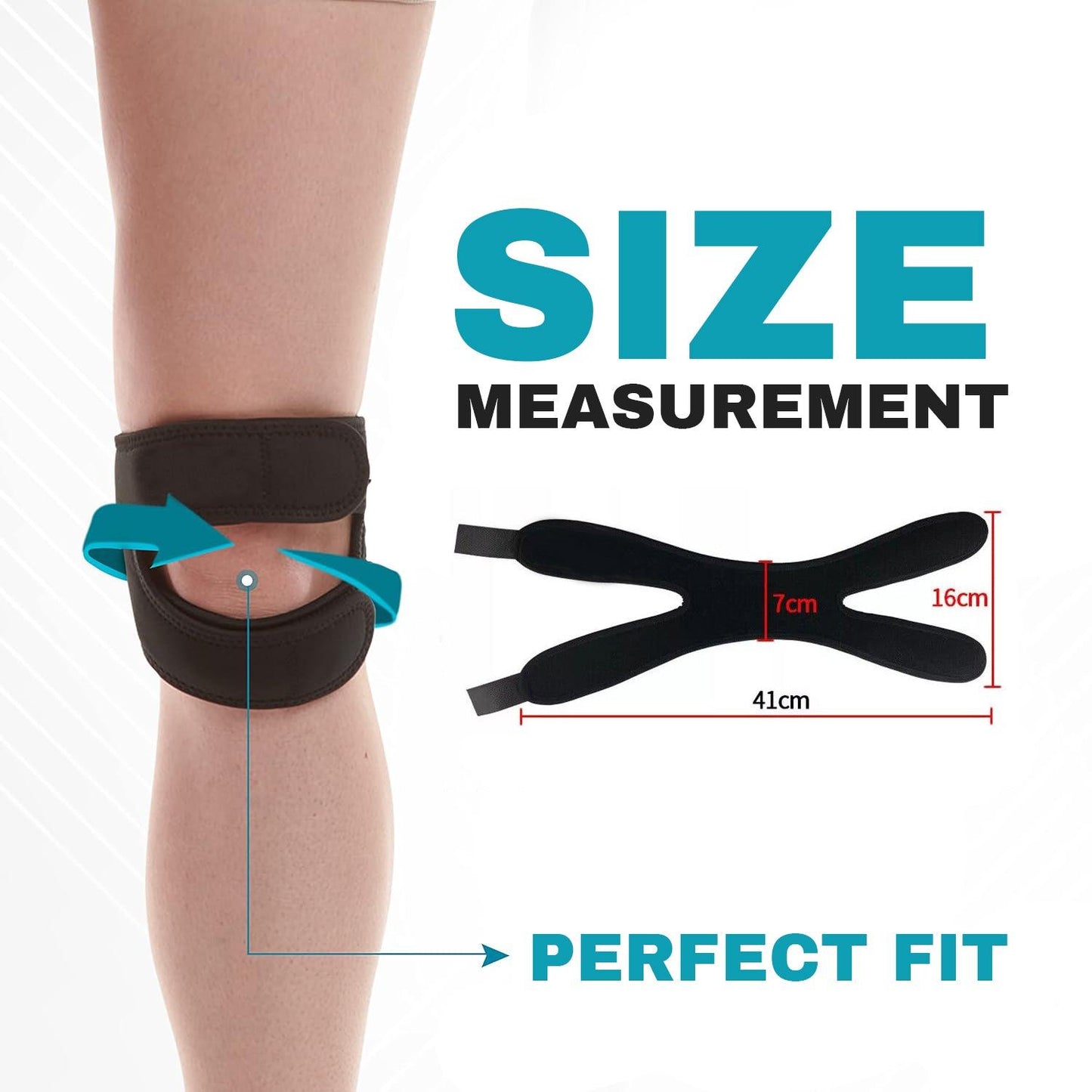 Patella Knee Strap - Knee Support Tendon Straps Running Sports Pain Neoprene Brace Arthritis