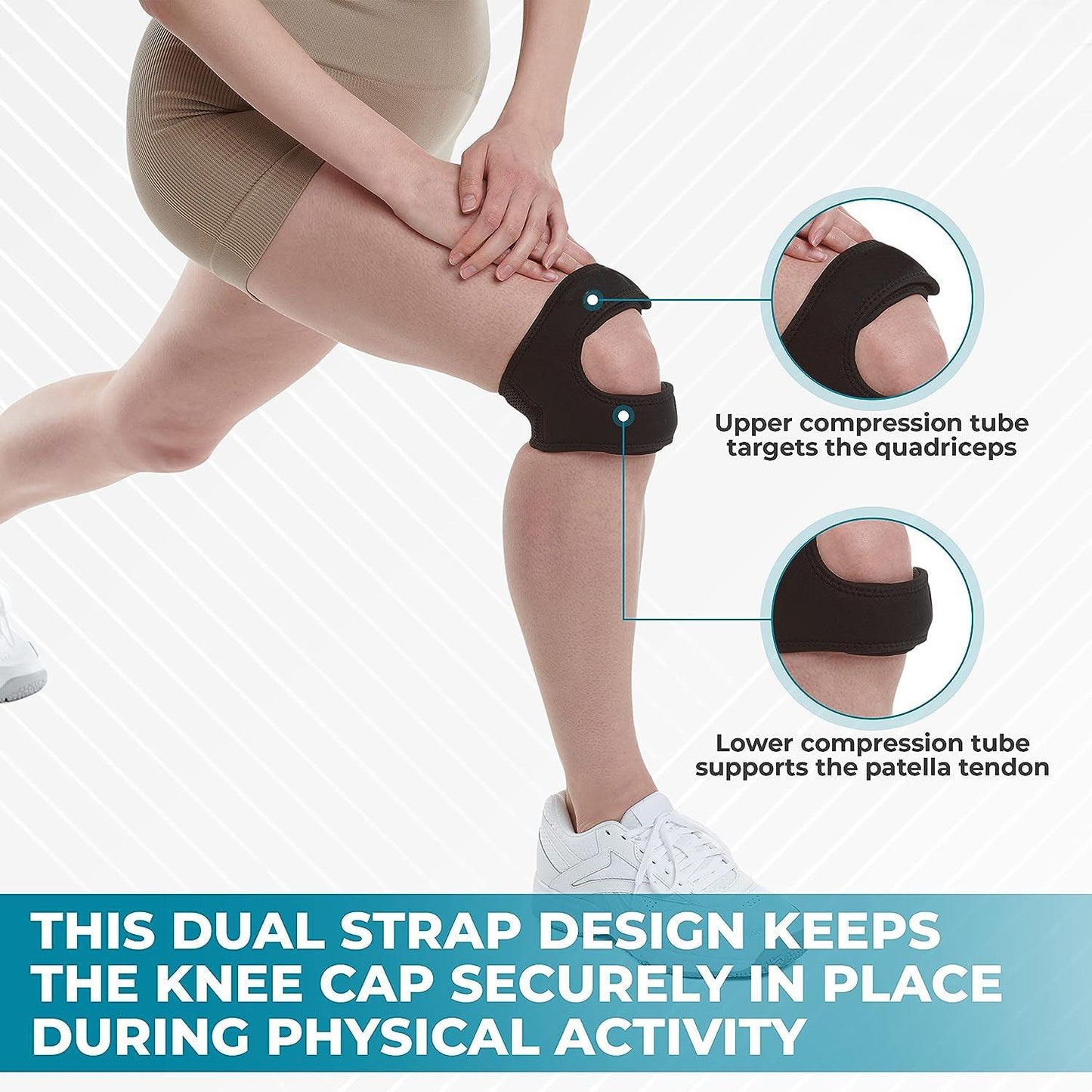 Patella Knee Strap - Knee Support Tendon Straps Running Sports Pain Neoprene Brace Arthritis