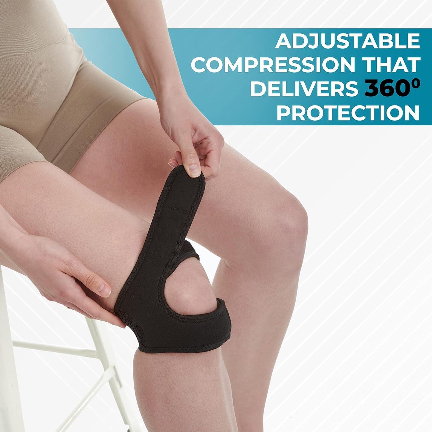 Patella Knee Strap - Knee Support Tendon Straps Running Sports Pain Neoprene Brace Arthritis