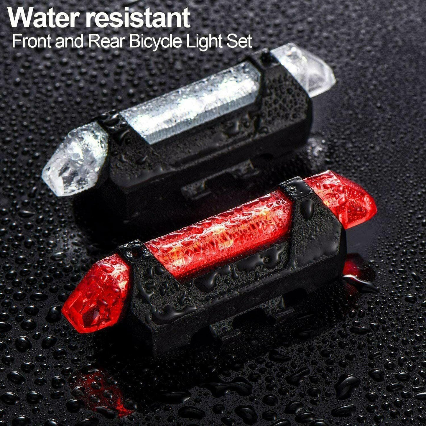 USB Rechargeable Bike Lights - Waterproof Red light