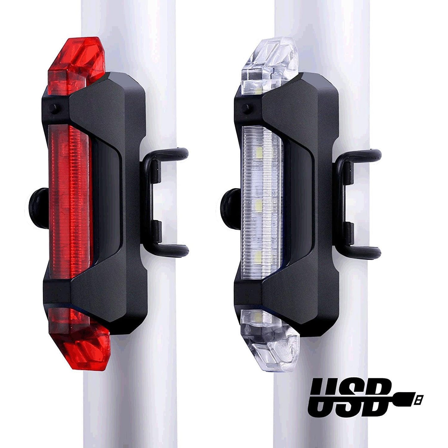 USB Rechargeable Bike Lights - Waterproof Red light