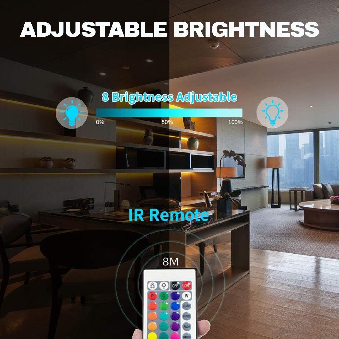 RGB LED Strip Light - 1-20M LED Strip Lights 5050 RGB Colour Changing Tape Cabinet Kitchen TV Lighting Indoor/Outdoor Decor
