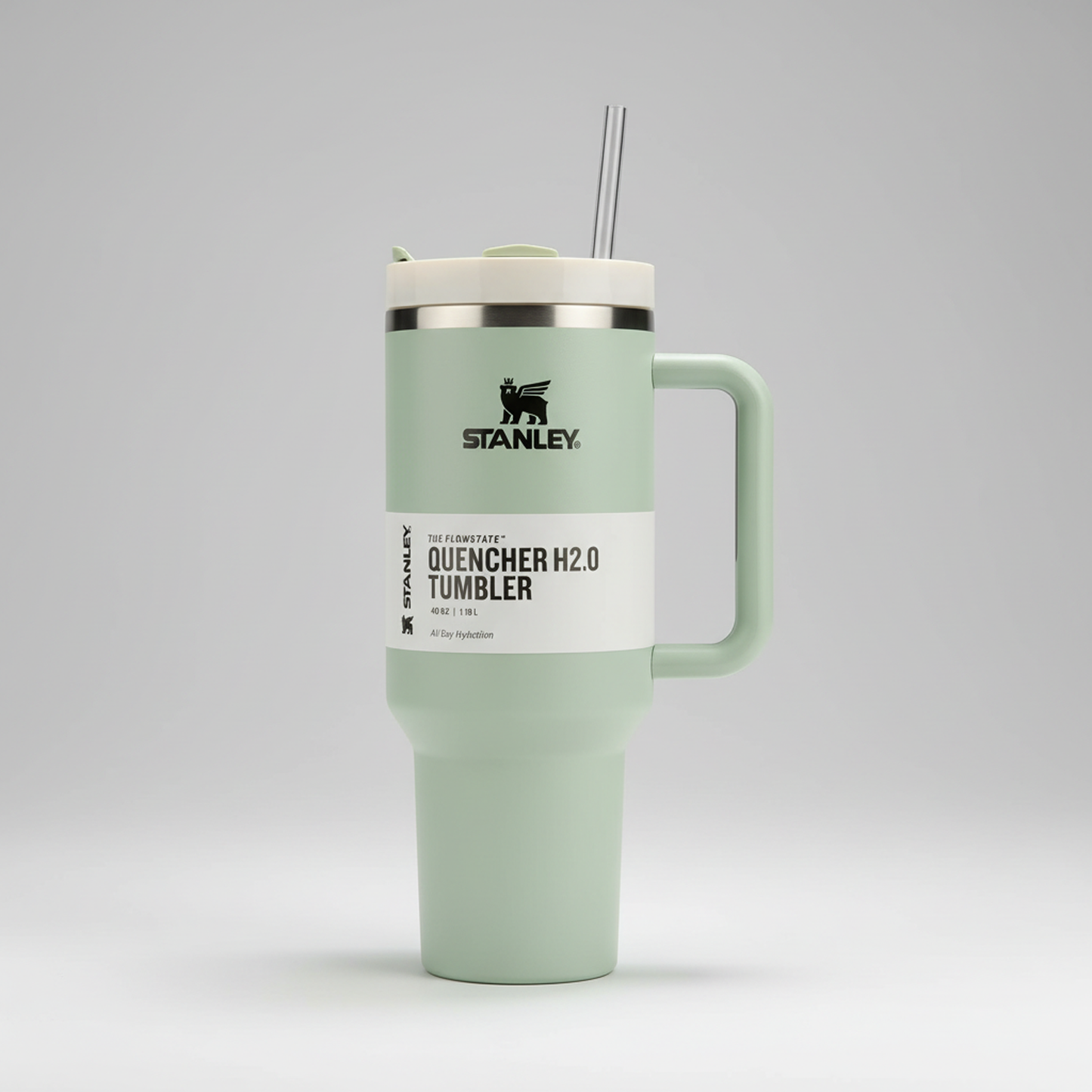 Insulated Straw Tumbler - 40 OZ Stanley Quencher H2.0 Tumbler with Straw Travel Mug for Cold or Hot Drinks Love Shack Fancy