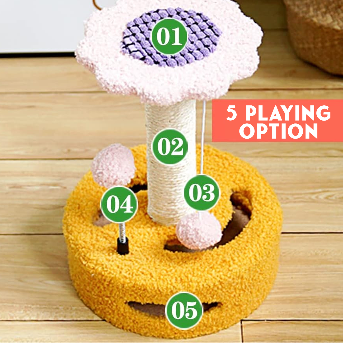 Large Cat Tree – Multi-Level Climbing Frame with Scratching Posts & Cozy Perches
