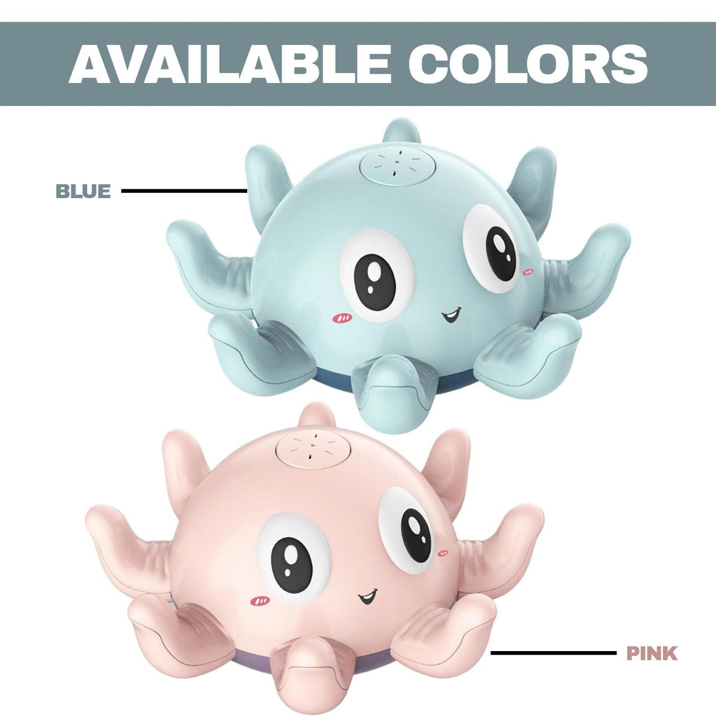 Bath Octopus Toy - LED Baby Bath Toys Octopus Water Sprinkler Pool Toys Toddlers