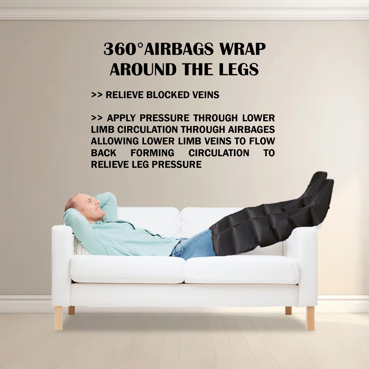 Leg Compression Boots – Air Compression Therapy for Circulation & Muscle Recovery