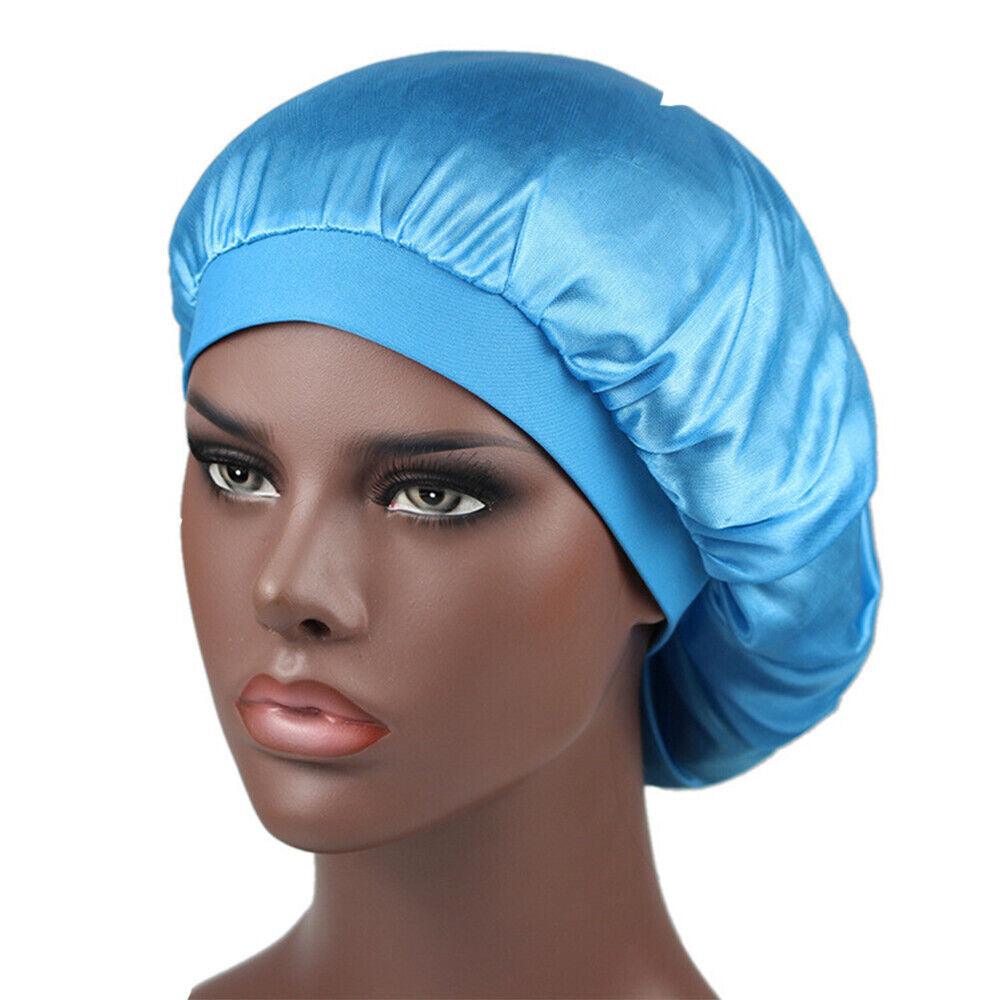 Hair Wraps for Sleeping - Bonnet Cap Long Hair Care Hat Woman Silk Satin Protection Night Head Turban Wrap