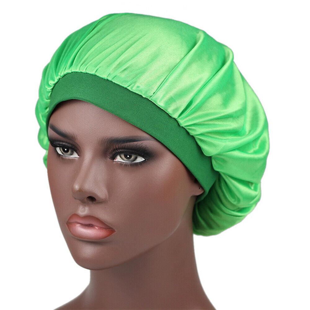 Hair Wraps for Sleeping - Bonnet Cap Long Hair Care Hat Woman Silk Satin Protection Night Head Turban Wrap