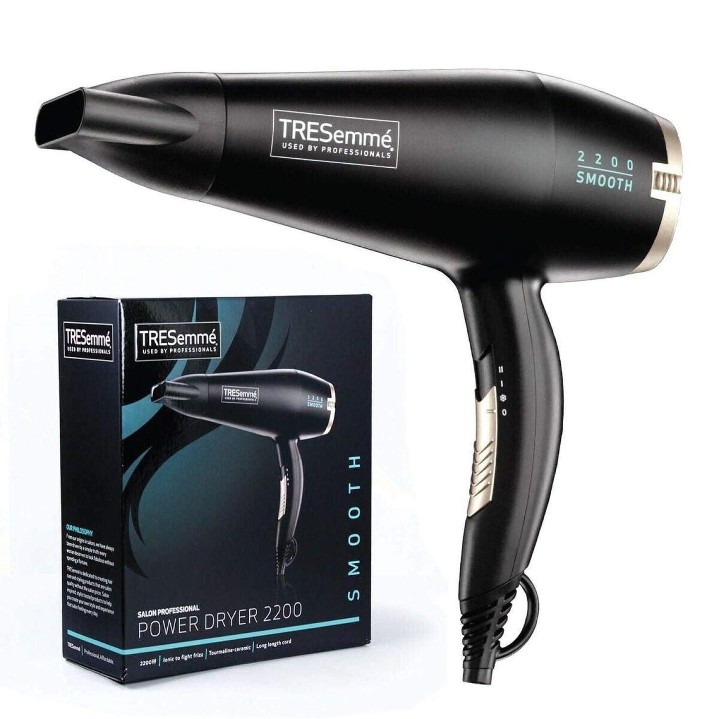 Lightweight Hair Dryer - Smooth and Shine Hair Dryer 2200W Blow Dryer 5542DU Anti-Frizz