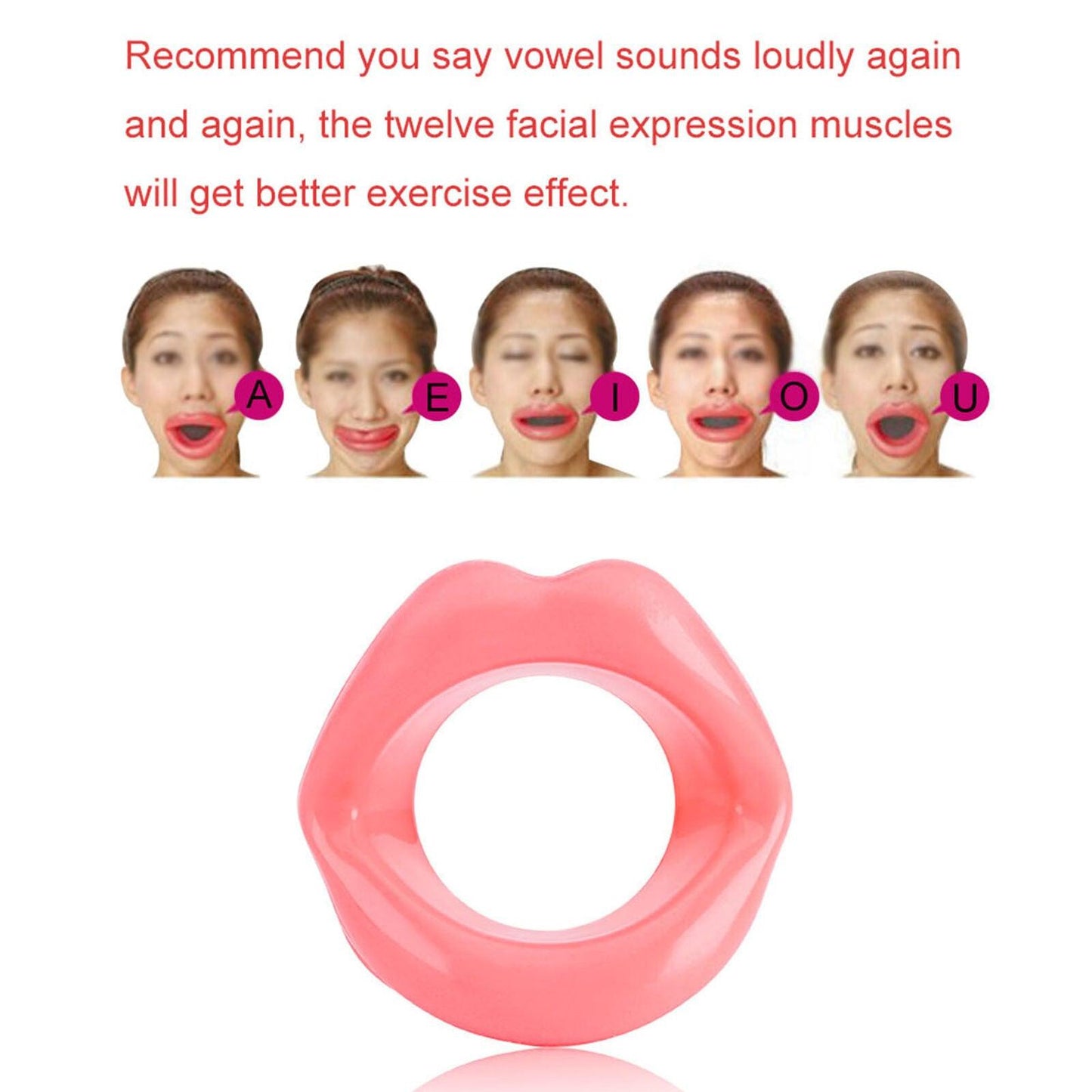 Mouth Exercises Tool - Face Slimmer Silicone Oral Lip Trainer Face Lifting Lip Exerciser