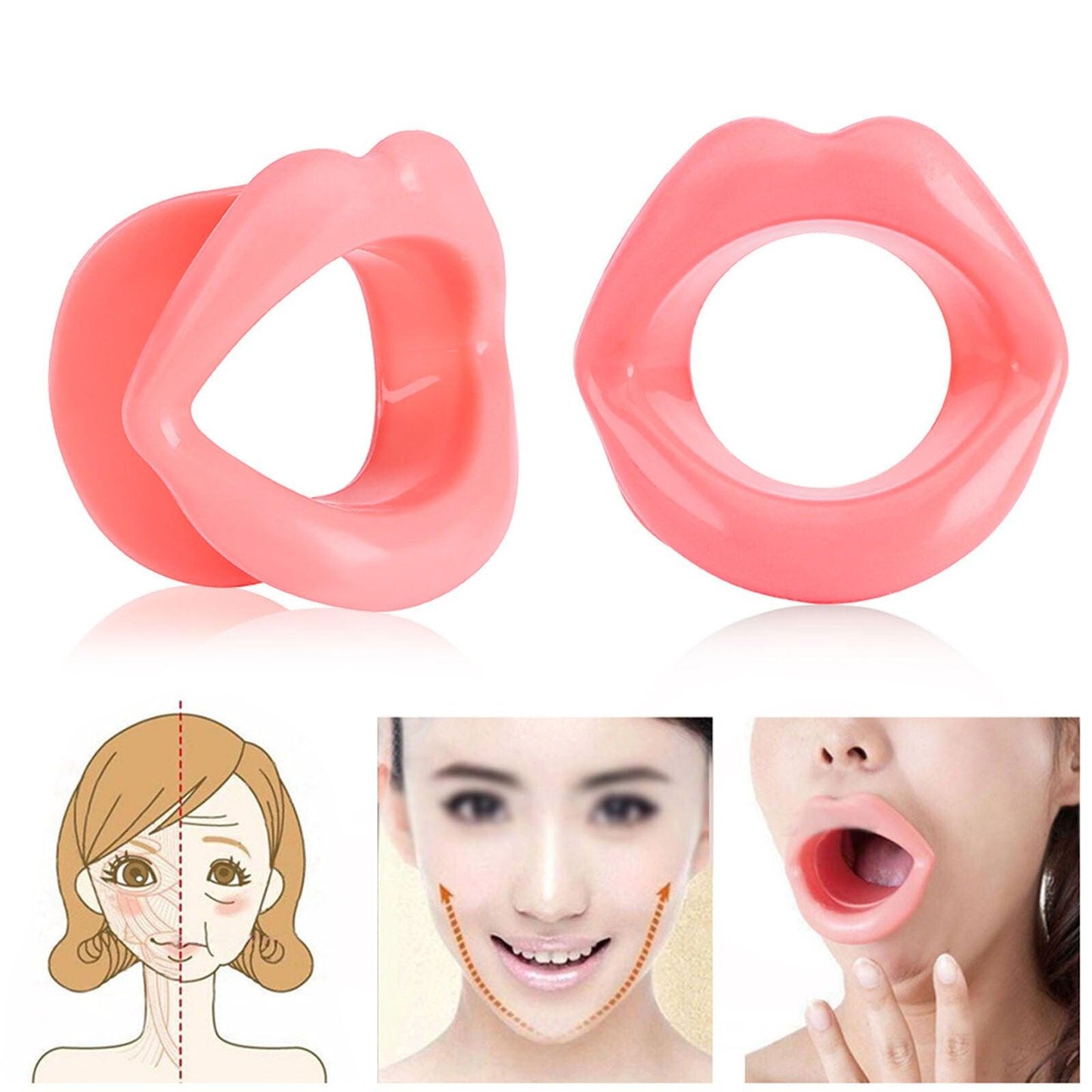 Mouth Exercises Tool - Face Slimmer Silicone Oral Lip Trainer Face Lifting Lip Exerciser