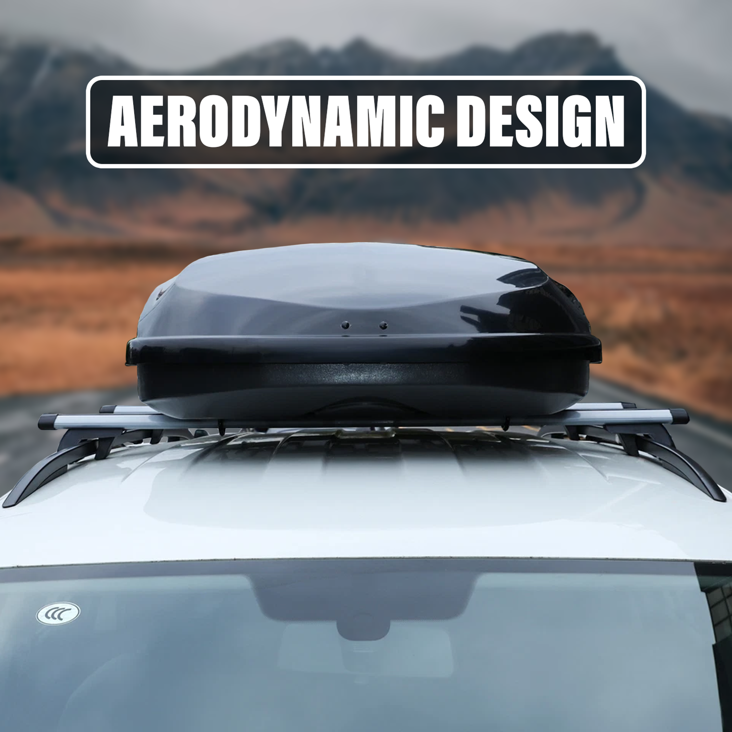 Car Roof Box – 320 Litre Lockable Hard Shell Roof Luggage Storage Carrier