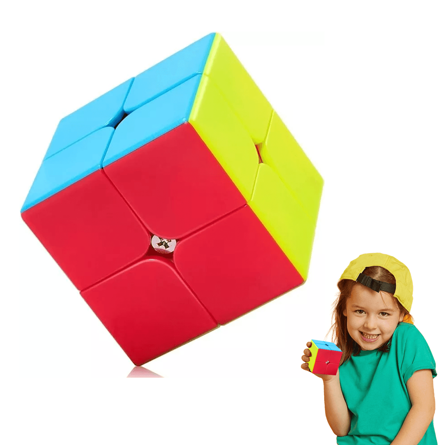Magic Rubik's Cube - 2x2x2 Speed Cube Fast Smooth Turning Solid Durable & Stickerless