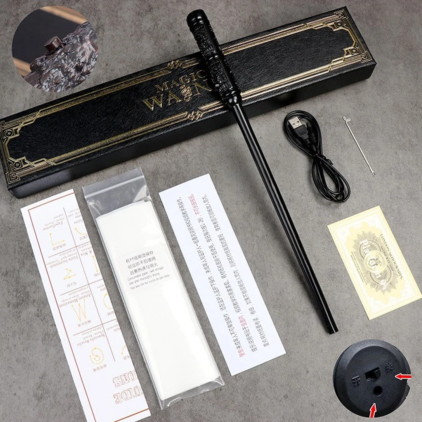 Magic Fire Shooting Wand – Real Flame Wizard Wand for Magic Tricks (Inspired by Harry Potter Series)