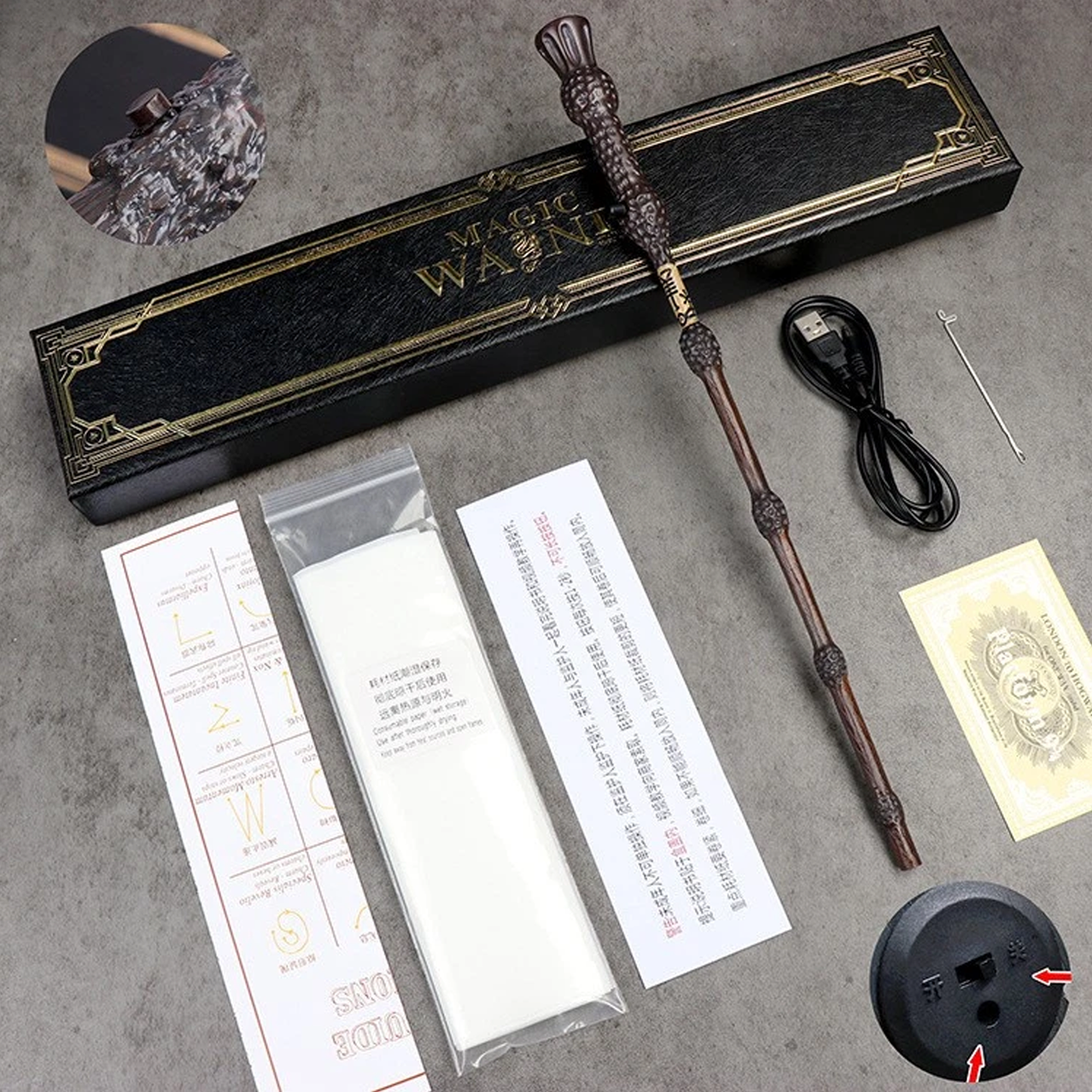 Magic Fire Shooting Wand – Real Flame Wizard Wand for Magic Tricks (Inspired by Harry Potter Series)
