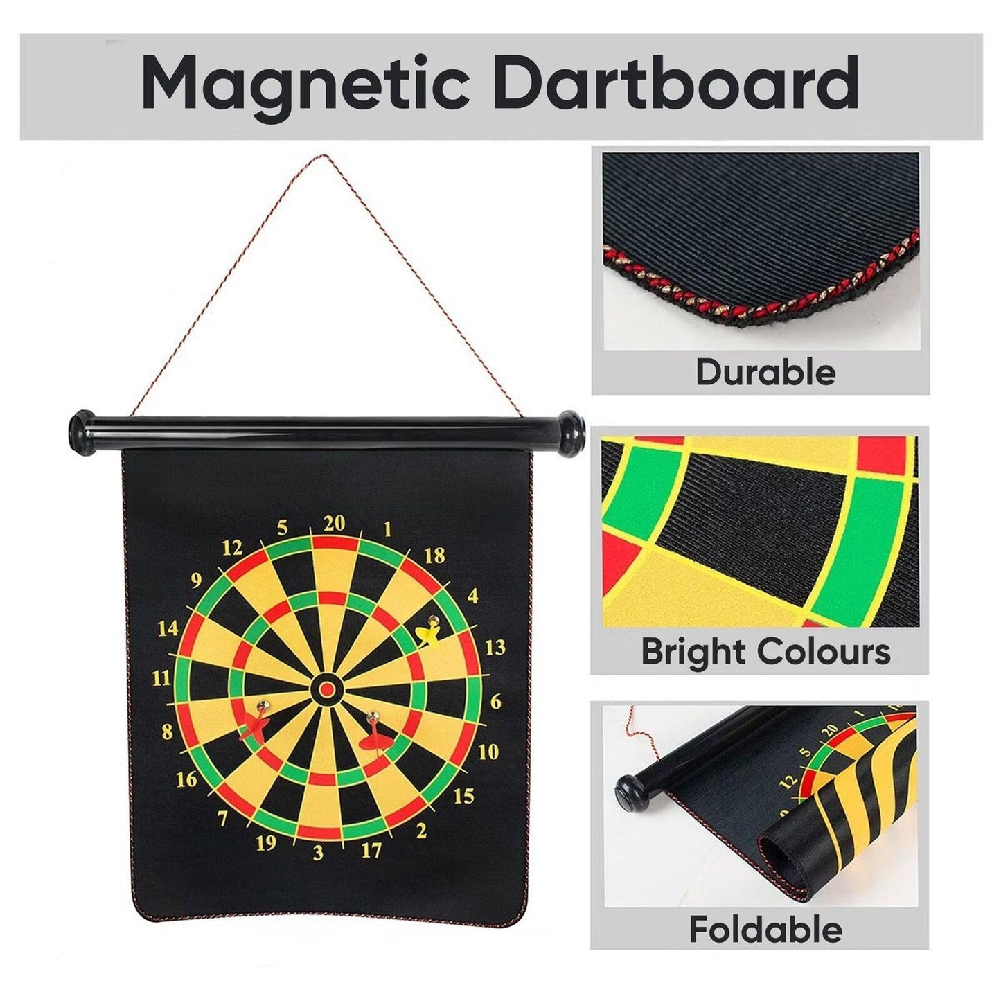 Best Dartboard UK - Magnetic Dartboard With 6 x Safe Magnetic Darts Indoor Outdoor Fun Game