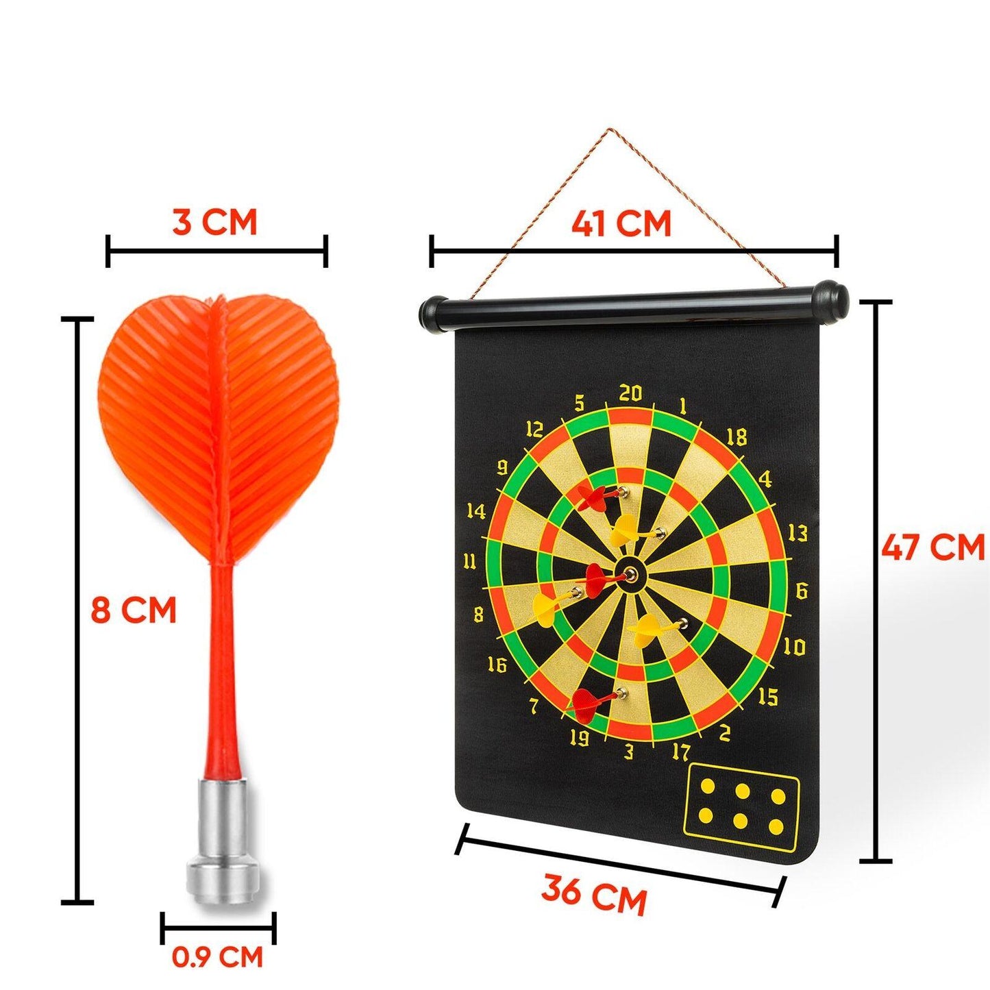 Best Dartboard UK - Magnetic Dartboard With 6 x Safe Magnetic Darts Indoor Outdoor Fun Game