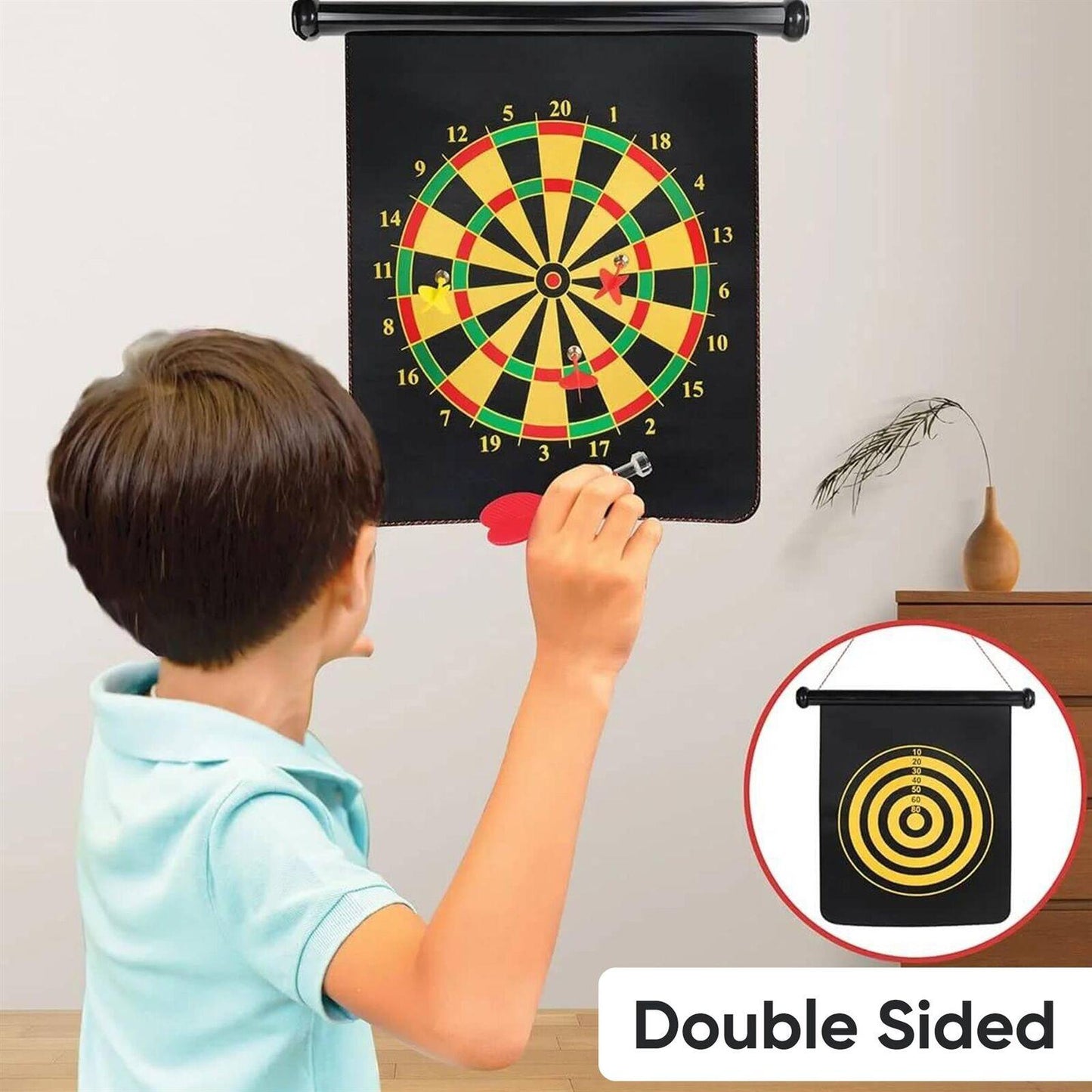 Best Dartboard UK - Magnetic Dartboard With 6 x Safe Magnetic Darts Indoor Outdoor Fun Game