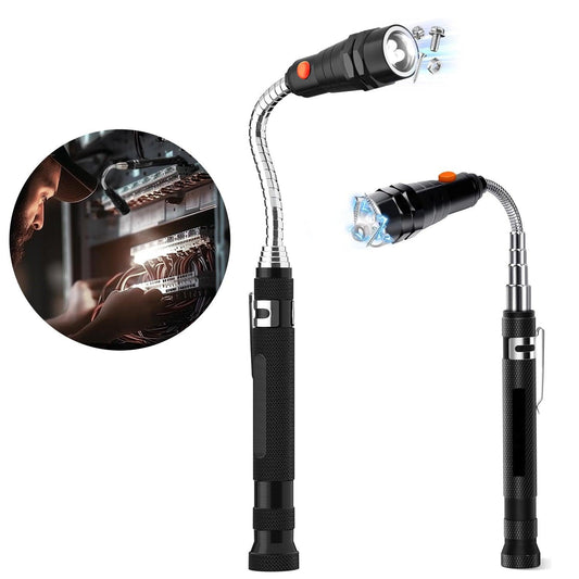 Magnetic Pickup Tool - LED Torch Telescopic Magnetic Pick up Tool Pick-up Stick with Magnet