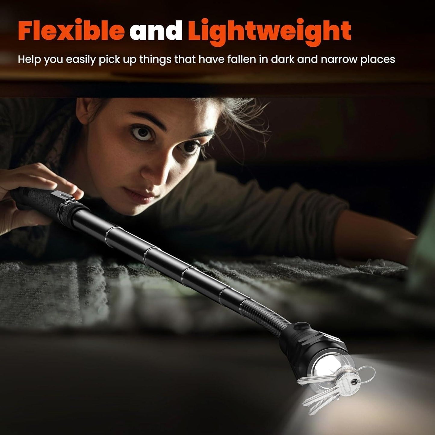 Magnetic Pickup Tool - LED Torch Telescopic Magnetic Pick up Tool Pick-up Stick with Magnet