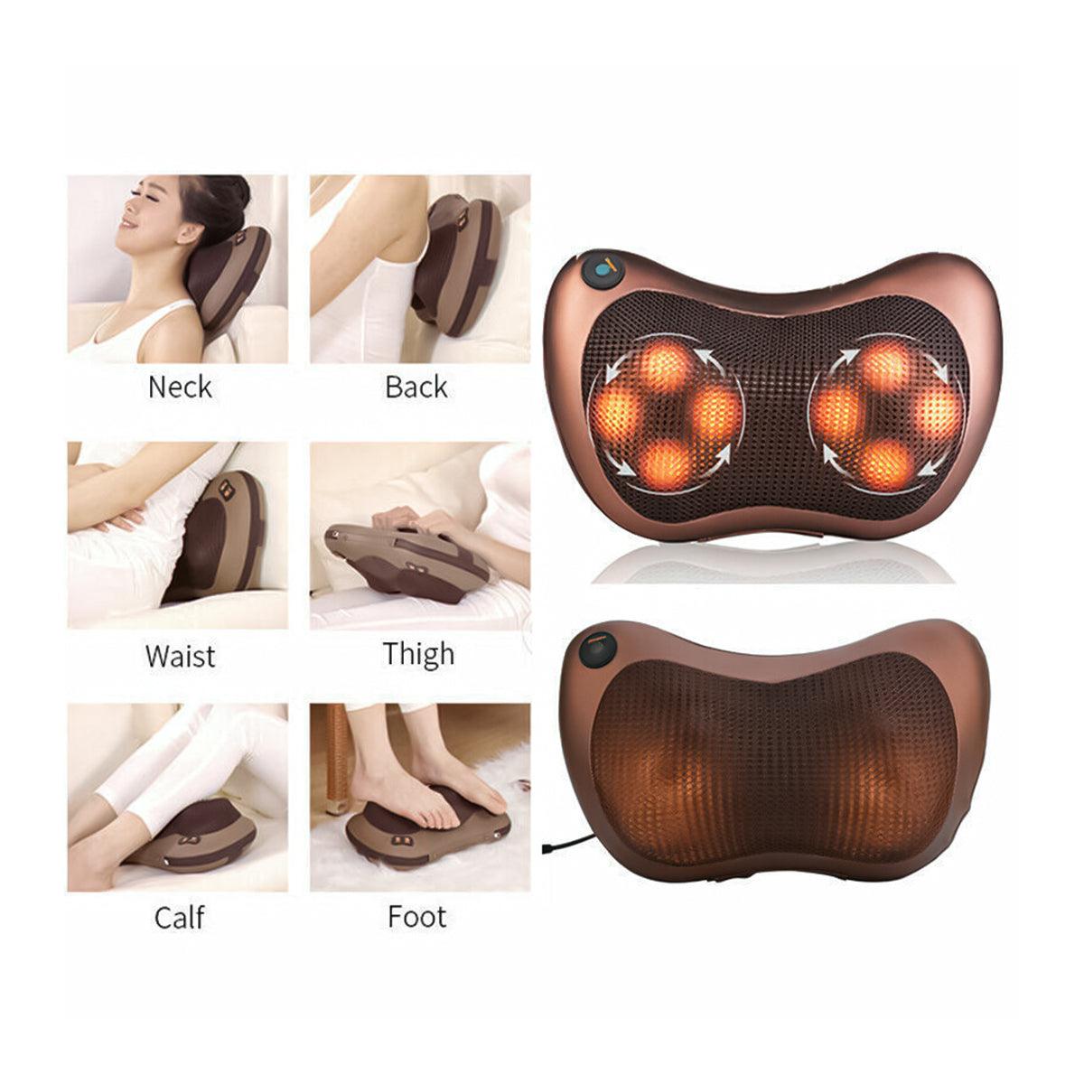 Best Neck Massager UK - Electric Massage Pillow Neck Back Full Body Lumbar Heat Support Cushion