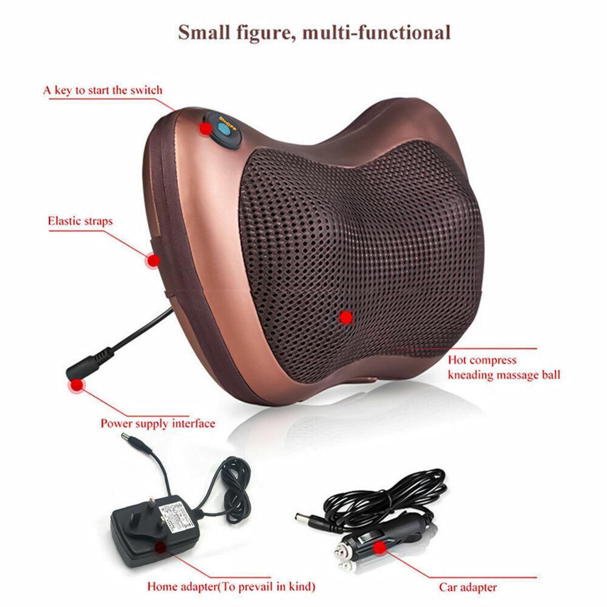 Best Neck Massager UK - Electric Massage Pillow Neck Back Full Body Lumbar Heat Support Cushion