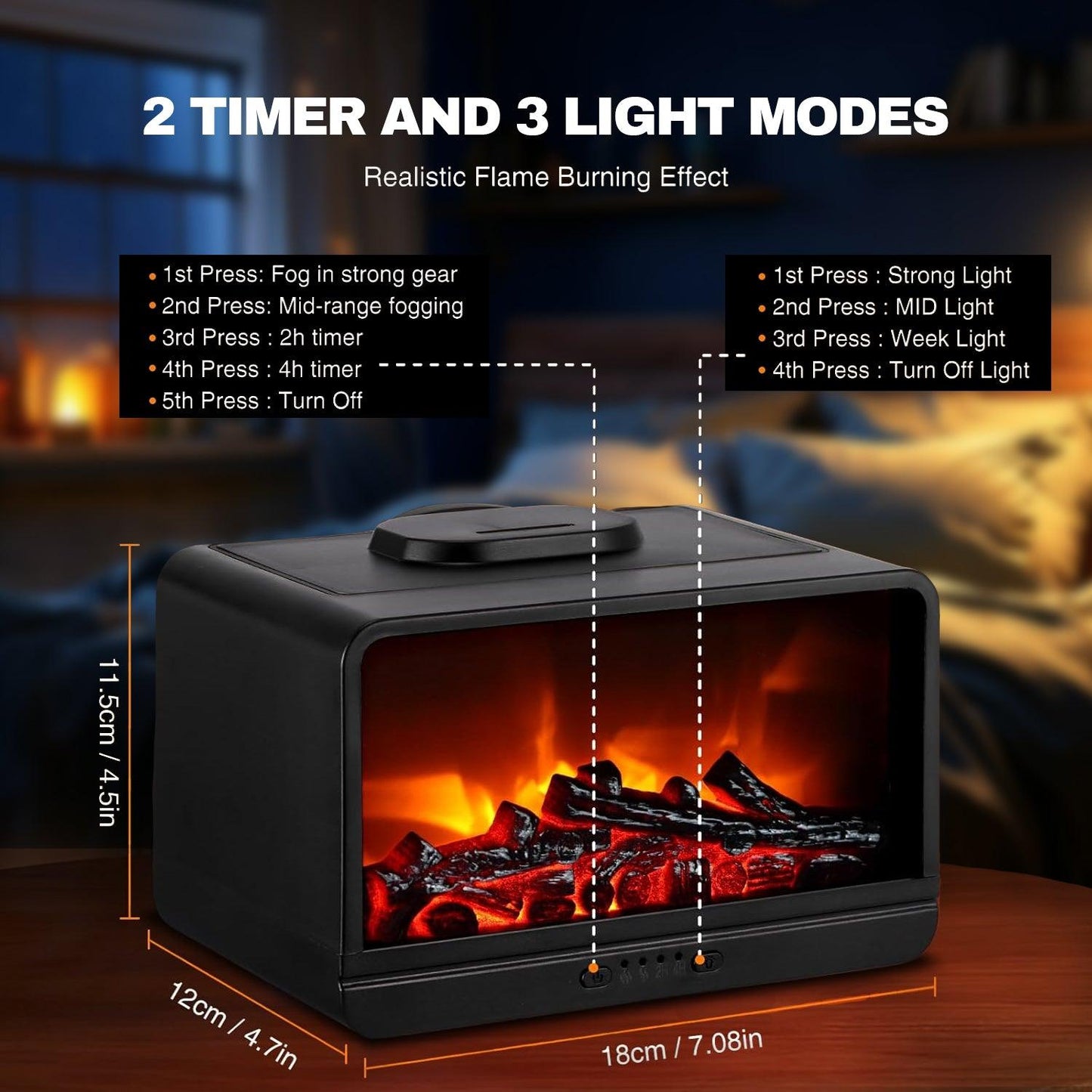 Electric Wax Melt Burner - Flame Fireplace Candle Wax Warmer Wax Melter for Scented Wax with 4 Timer