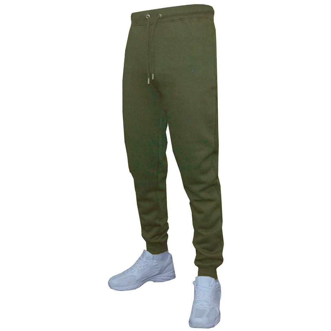 Mens Slim Leg Joggers - Mens Slim Fit Jogging Bottoms Plain Skinny Track Sweat Pants Zip Pockets