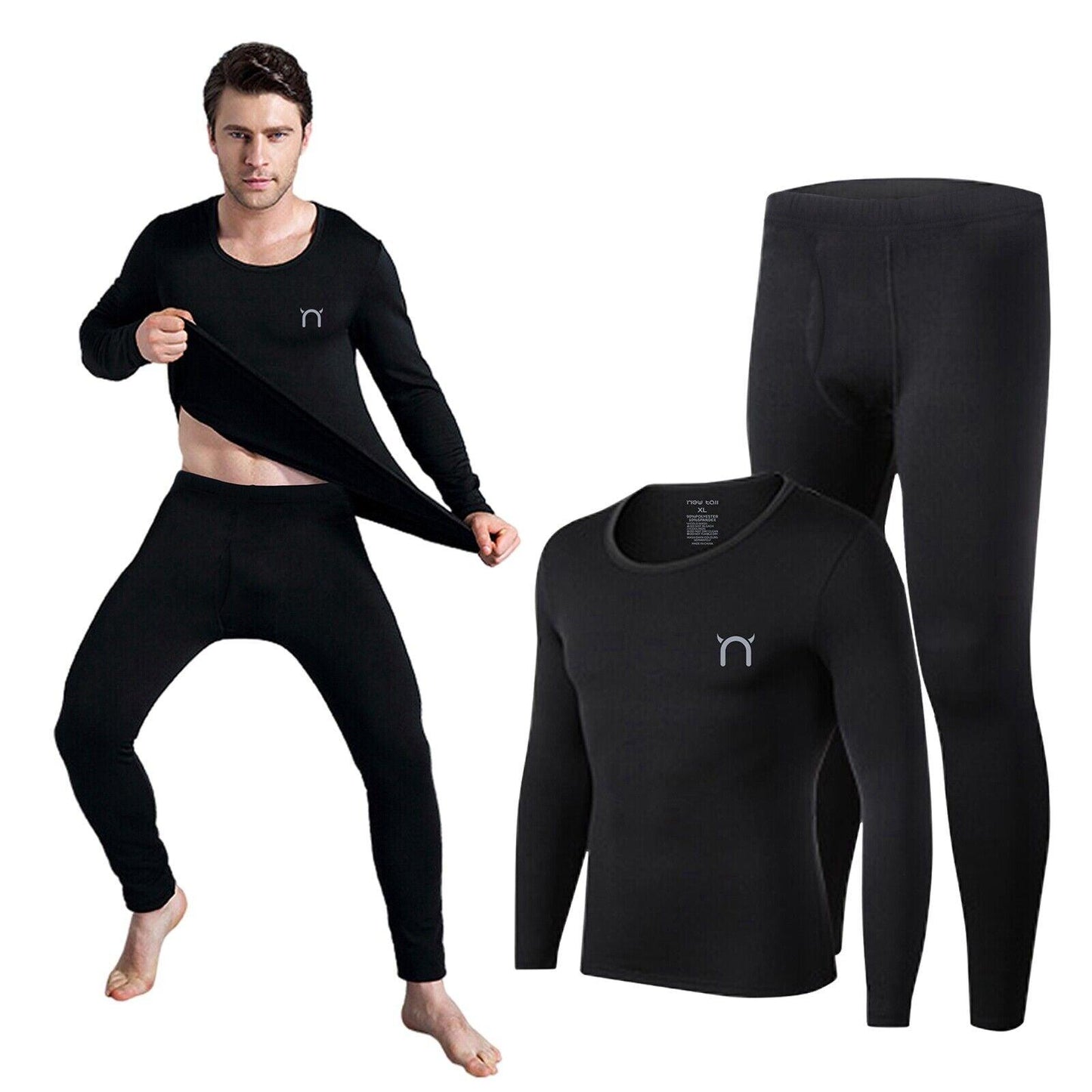 Mens Thermal Leggings - Long Johns Base Layer Trouser Warm Underwear Pant Top Bottom