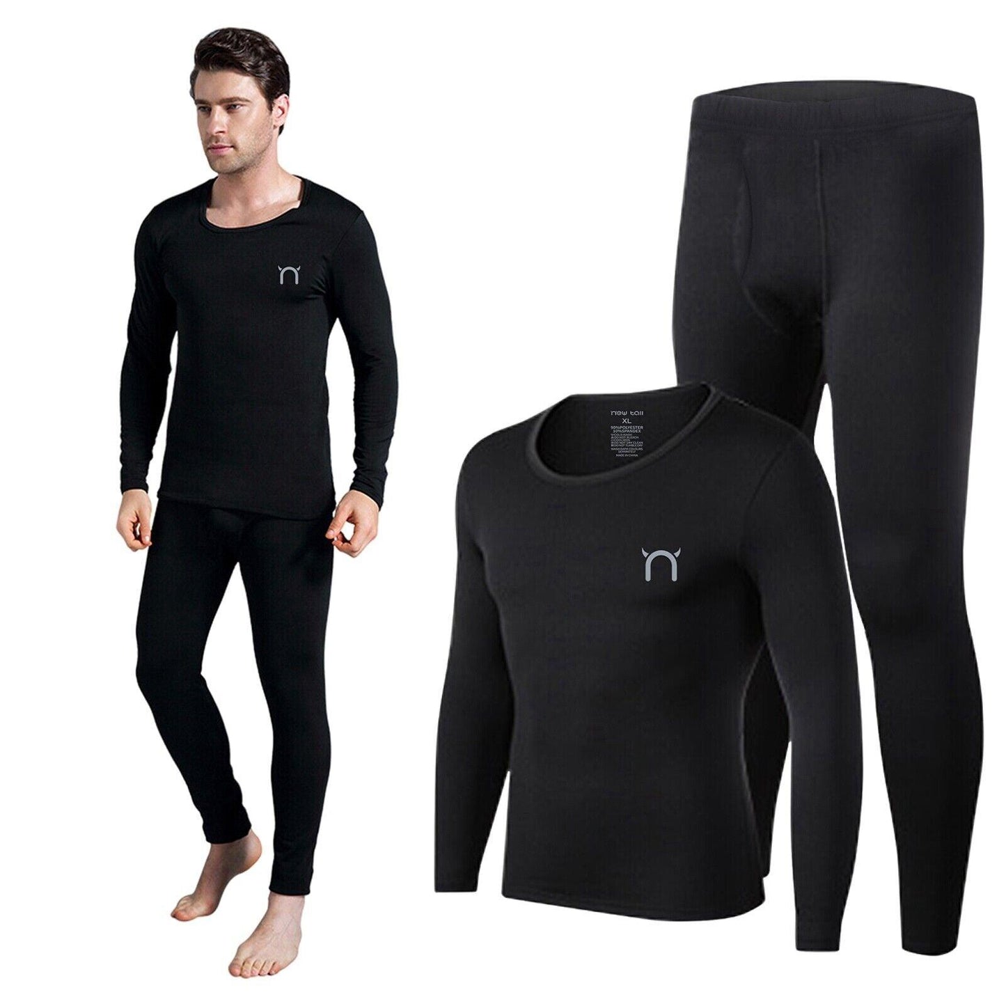 Mens Thermal Leggings - Long Johns Base Layer Trouser Warm Underwear Pant Top Bottom