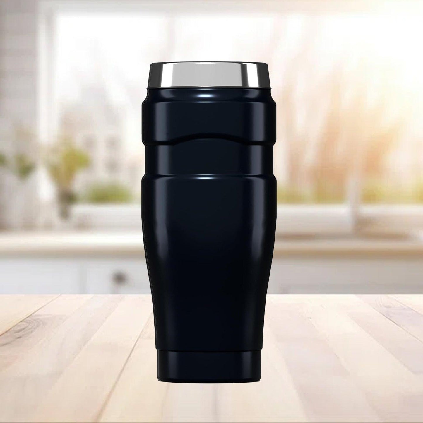 Stainless Steel Travel Mug - Stainless King Travel Tumbler & Multi- Purpose Flask | 470ml Insulated Hot & Cold Water Bottle