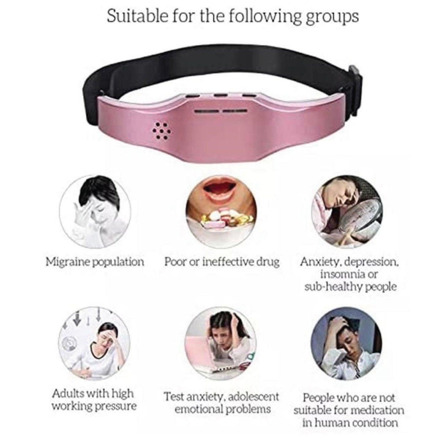 Tens Machine for Migraine - Electric Head Massager Migraine PainRelax Device Headache Relief Aid Therapy SDJ