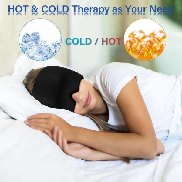 Headache and Migraine Relief Cap - Ice Mask or Hat for Migraines Tension Relief Dark and Cool Cap