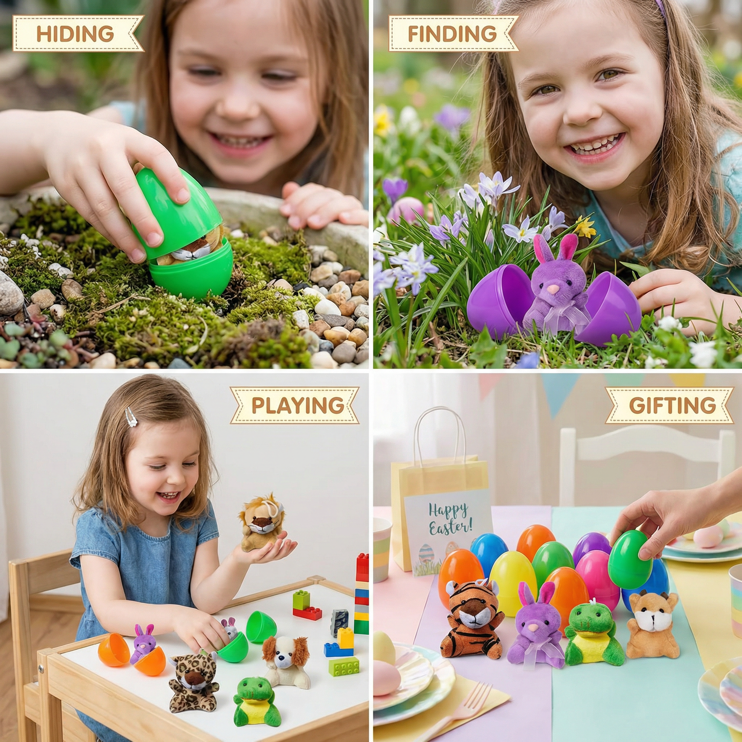 Easter Surprise Eggs with Plush Toys – Pre-Filled Easter Eggs for Kids